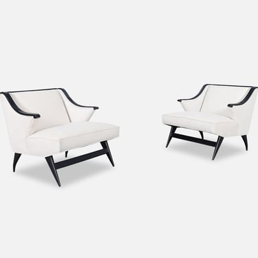 Vintage Italian Sculptural Lounge Chairs
