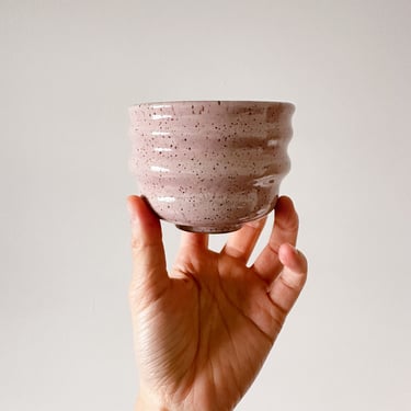 Wavy Baby ceramic cup // handmade chawan 