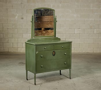 Green Simmons Dresser with Mirror