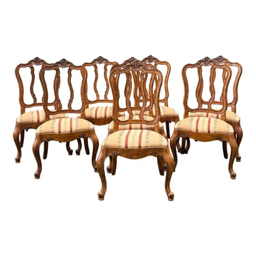 Vintage Ethan Allen Tuscany Augustine Dining Chairs - Set of 8 