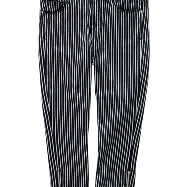 RtA - Black &amp; Silver Pin Stripe Pants Sz 10