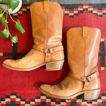 Orange Tabs Vintage 1970's Levis Boots | Cowboy Southwestern 70's Boots | Men's Size 11.5 | Sold As Is 