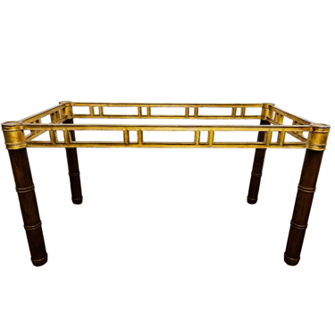 #1102 Gilded Metal &amp; Faux Bamboo Dining Table
