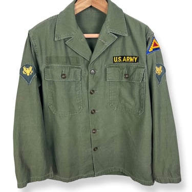 石*様 1960's US.Army OG107 Utility Shirt ス 60s Vintage 1st Pattern OG-107 Utility Shirt - Medium