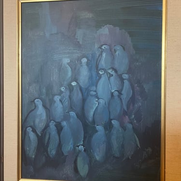 Free Shipping Within Continental US - Vintage Framed Abstract Painting by Albert Pactecky , Signed 
