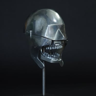 Vintage Aluminum Dental Phantom with Metal Gum Aluminum Teeth Set (Head G)