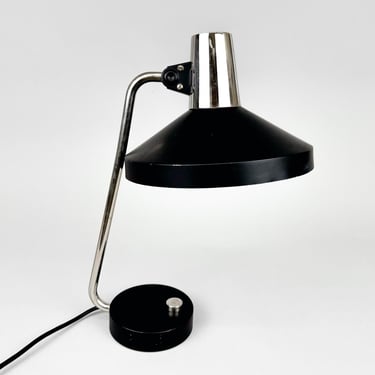 Mid Century Chrome & Metal Adjustable Table Lamp, 1970s 