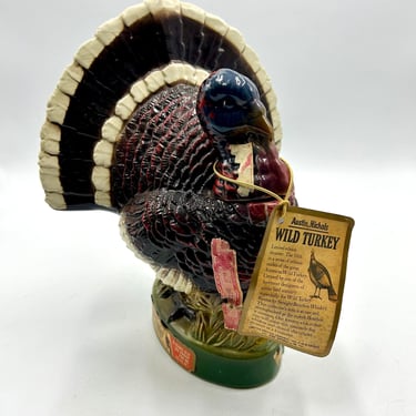 Vintage Wild Turkey Decanter, Austin Nichols No. 8, Collectible Empty Liquor Bottle, Whiskey Bottle 185, Retro Wildlife, Bar, Barware 