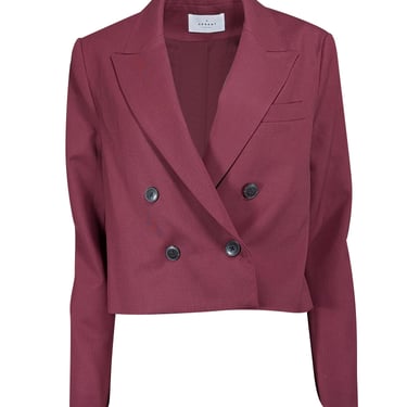 Argent - Maroon Cropped Wool Blazer Sz 8