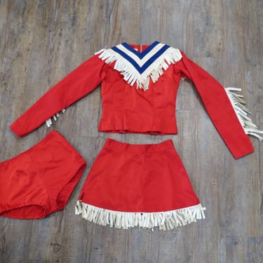 vintage women's rodeo outfit cowgirl costume rare 1950s 1960s fringe 3 piece 