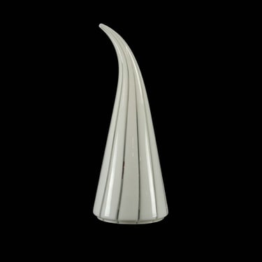 1960s Seguso Milky White Swirled Murano Glass Table Lamp