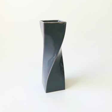 Twisted Gray Vase by Mikasa 