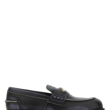 Miu Miu Women Black Leather Loafers