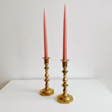 Pair of Solid Brass Candlesticks by Enesco