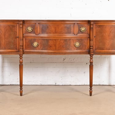 Flint & Horner French Regency Louis XVI Burled Walnut Sideboard, Circa 1930s