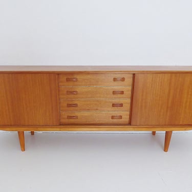 Vintage Danish Teak Sideboard By Clausen & Sons Denmark 