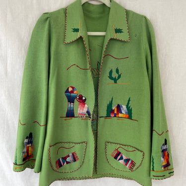 1950s embroidered Mexican tourist jacket 