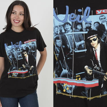 Vintage 1988 Neil Young and The Notes Sponsored By Nobody Concert T Shirt 
