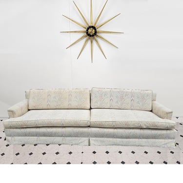 Mid Century Modern tuxedo style floral sofa | 