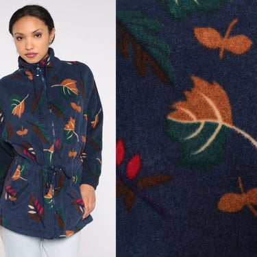 80s 90s REI Fleece Jacket | Navy Quarter Zip Fleece Pullover