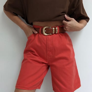 Vintage Persimmon Denim Shorts