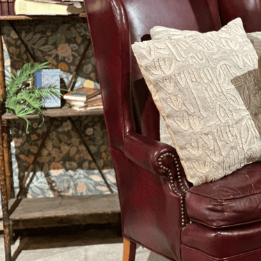 Vintage Leather Wingback Armchair