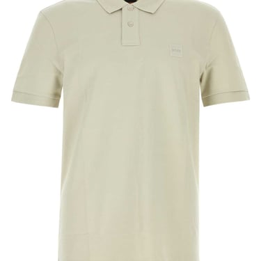 Boss Men Khaki Stretch Piquet Polo Shirt