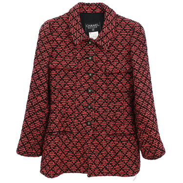 Chanel 1995 Single Breasted Jacket Red #36