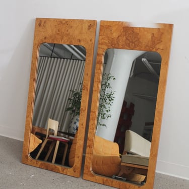 Burlwood Wall Mirrors by Milo Baughman for Lane Furniture