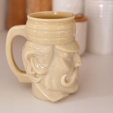 Vintage Avon Casey at Bat Milk Glass Beer Stein/Mug 