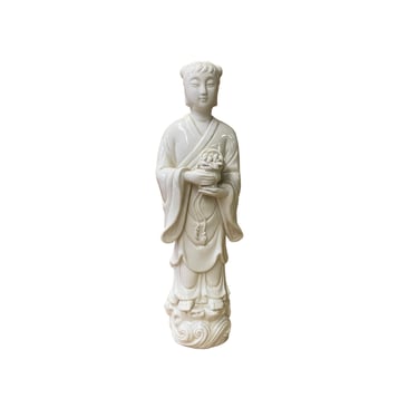 Chinese Off-white Porcelain He Xiangu Immortals Figure ws3188E 