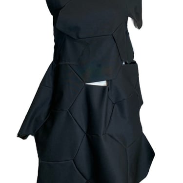 Comme des Garcons 2008 Black Deconstructed Honeycomb Dress/Blouse