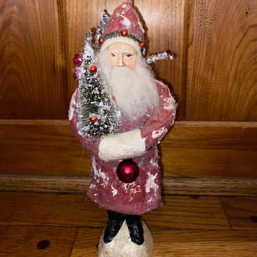 Antique 10” Santa Claus~ Primitive Christmas Santa Doll~ Old Christmas Handmade Rustic Decor~ Old Santa Collection Sale 