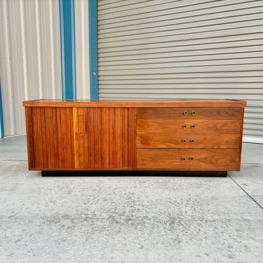 1950s Mid Century Tambour Door Credenza by Glenn of California 