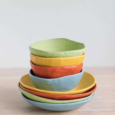 Vintage Color Porridge Bowl, 4 Colors, Sold Separately 