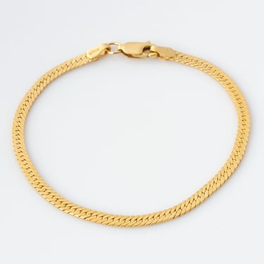 Herringbone Bracelet, 3mm Gold Filled Herringbone Bracelet, Everyday Layering Bracelet, Classic Gold Chain Bracelet, Gift for Her 
