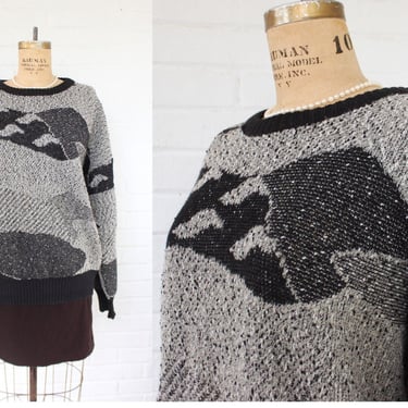 1980's Large Mountain Scape Knit Sweater 