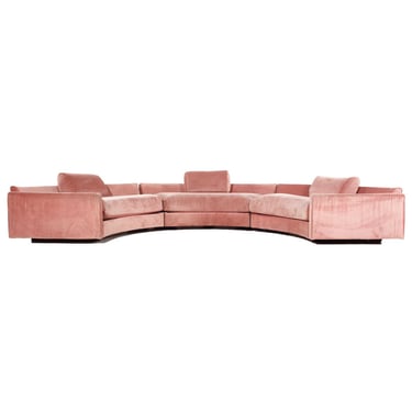 Adrian Pearsall for Craft Associates Mid Century Half Circle Sectional Sofa - mcm 