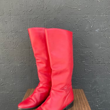 Equestrian Red Tall Boots / Sz: 8 1/2