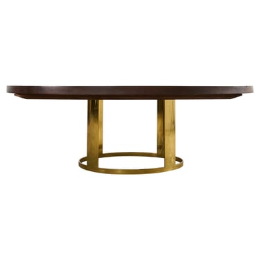 JP Molyneux Studio Walnut Brass Dining Center Table