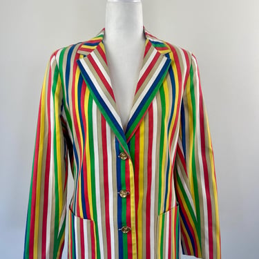 1970s Striped Cotton Blazer 