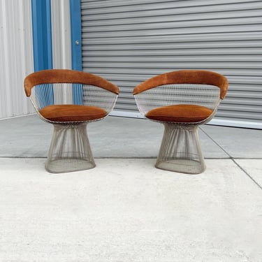 Pair of Mid Century Warren Platner Dining Chairs for Knoll 