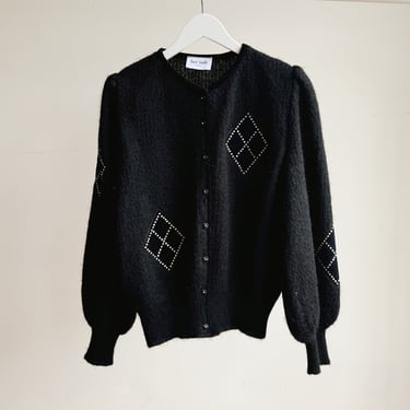 Black Diamond Mohair Cardigan