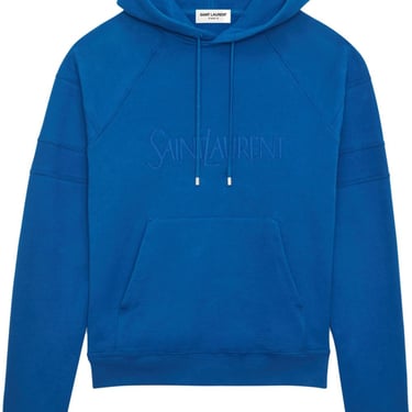 Saint Laurent Men Logo Cotton Hoodie