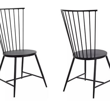 Set of 6 Metal Dining Chairs