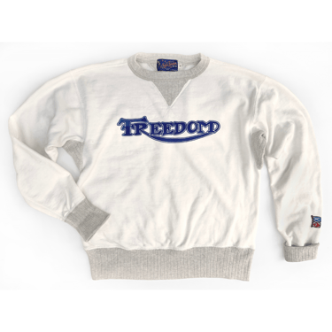 The Medalist Sweatshirt - White, &quot;Freedom&quot; Print