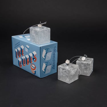 Set of Six Ice Cube Holiday Ornaments