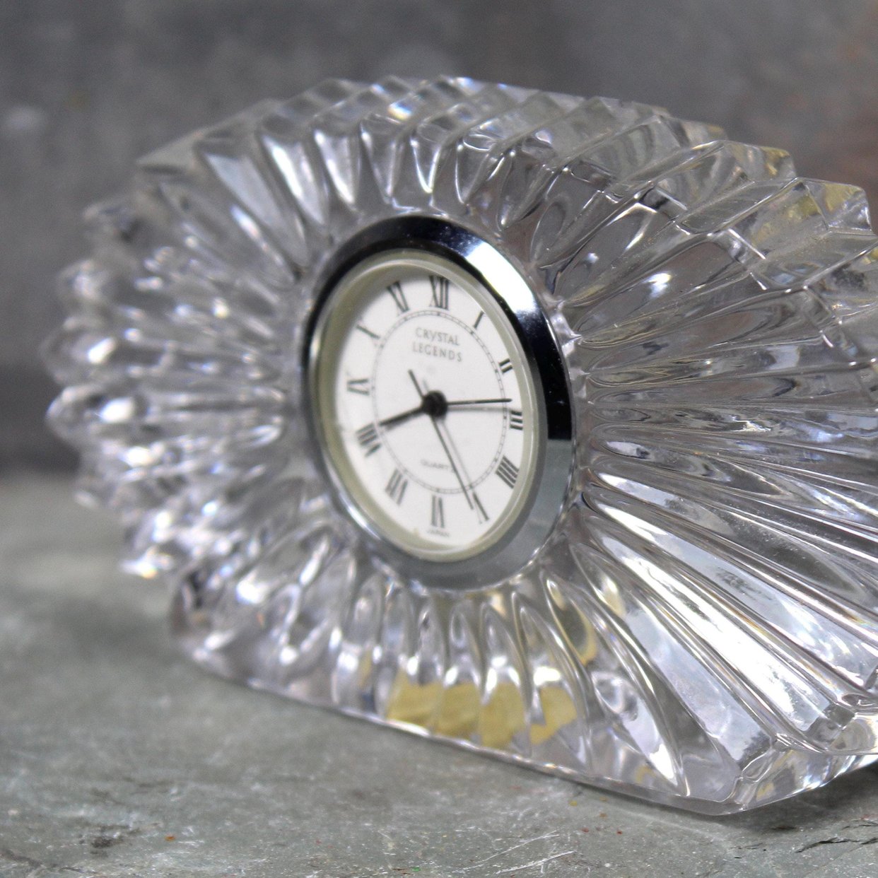 Lead Crystal Small Clock | Crystal Legends Clock | Godinger | Bixley ...