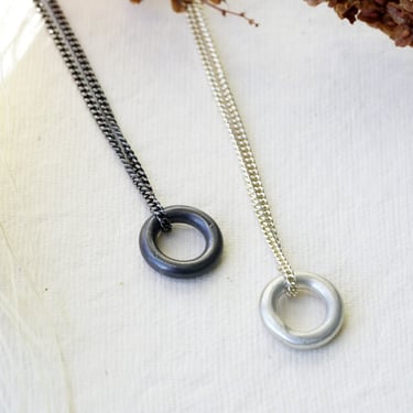 Silver Circle Necklace