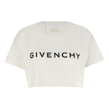 Givenchy Women Logo Cropped T-Shirt